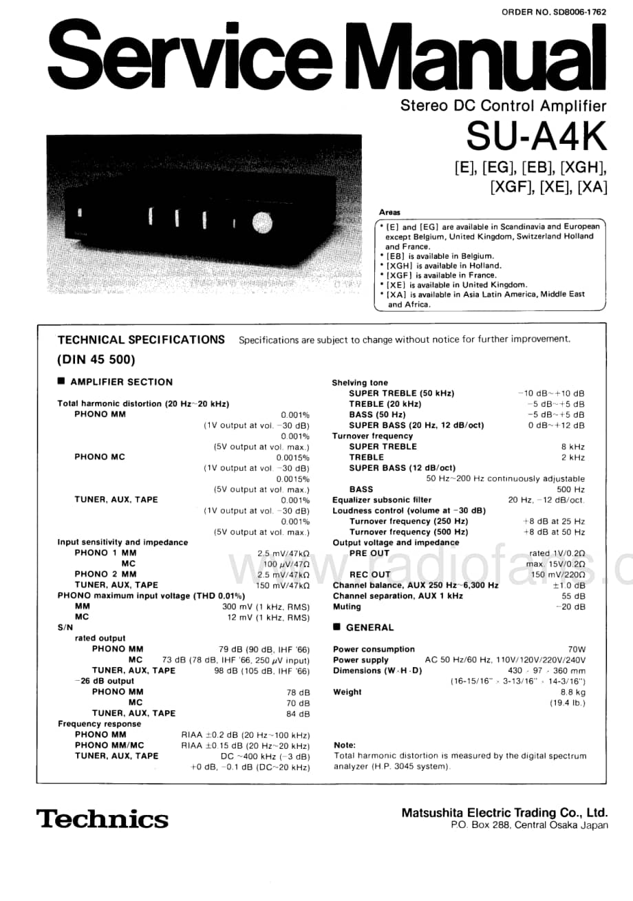 Technics-SUA-4-K-Service-Manual电路原理图.pdf_第1页