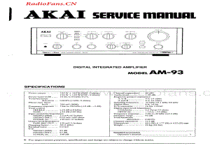 Akai-AM93-int-sm维修电路图 手册.pdf