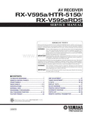 Yamaha-RXV-595-ARDS-Service-Manual电路原理图.pdf