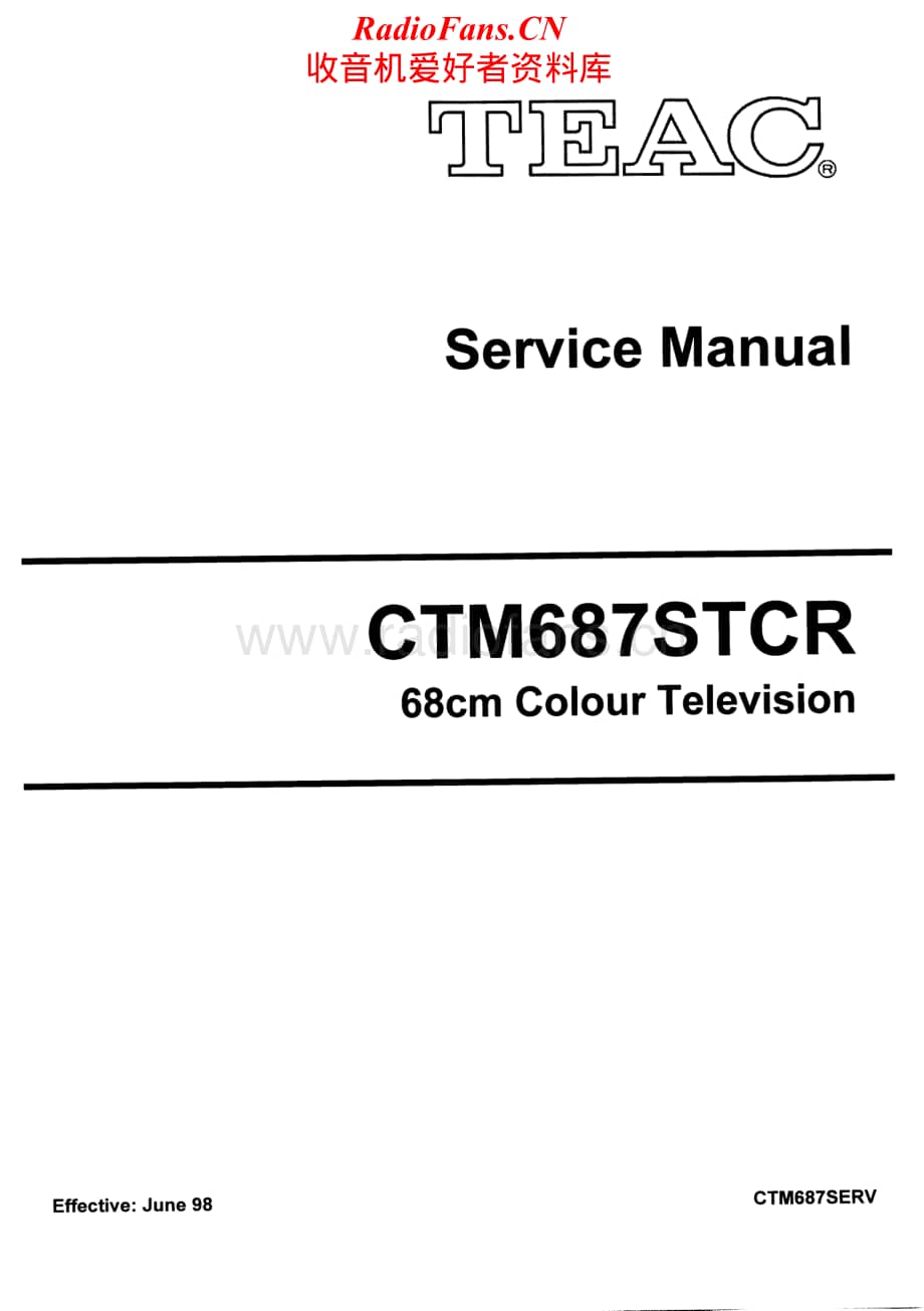 Teac-CT-M687-STCR-Service-Manual电路原理图.pdf_第1页