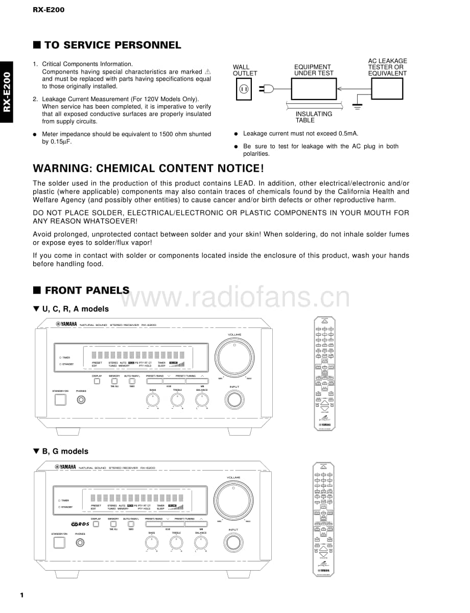 Yamaha-RXE-200-Service-Manual电路原理图.pdf_第2页