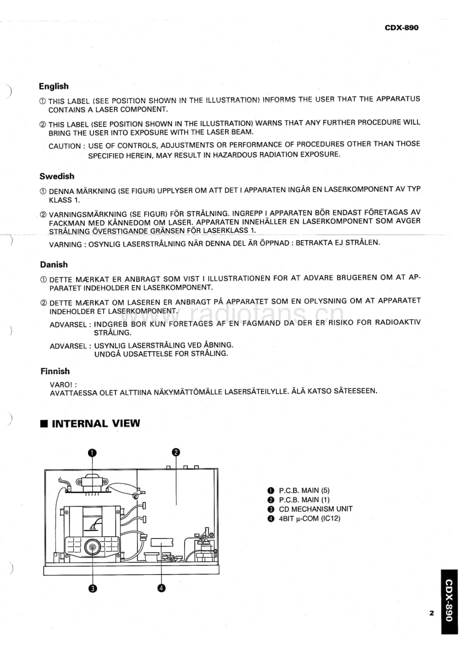 Yamaha-CDX-890-Service-Manual电路原理图.pdf_第3页