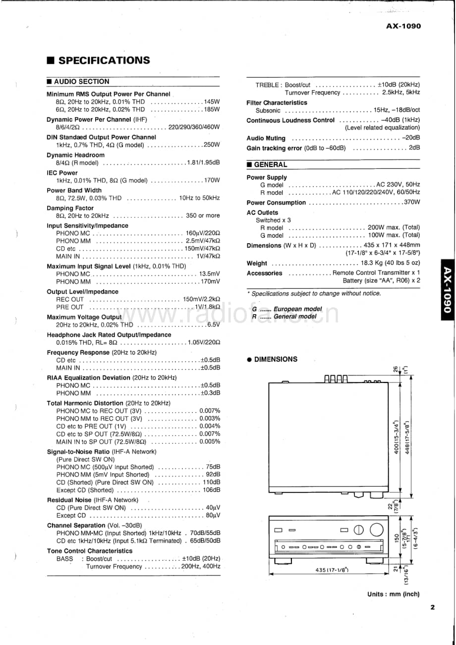Yamaha-AX-1090-Service-Manual电路原理图.pdf_第3页