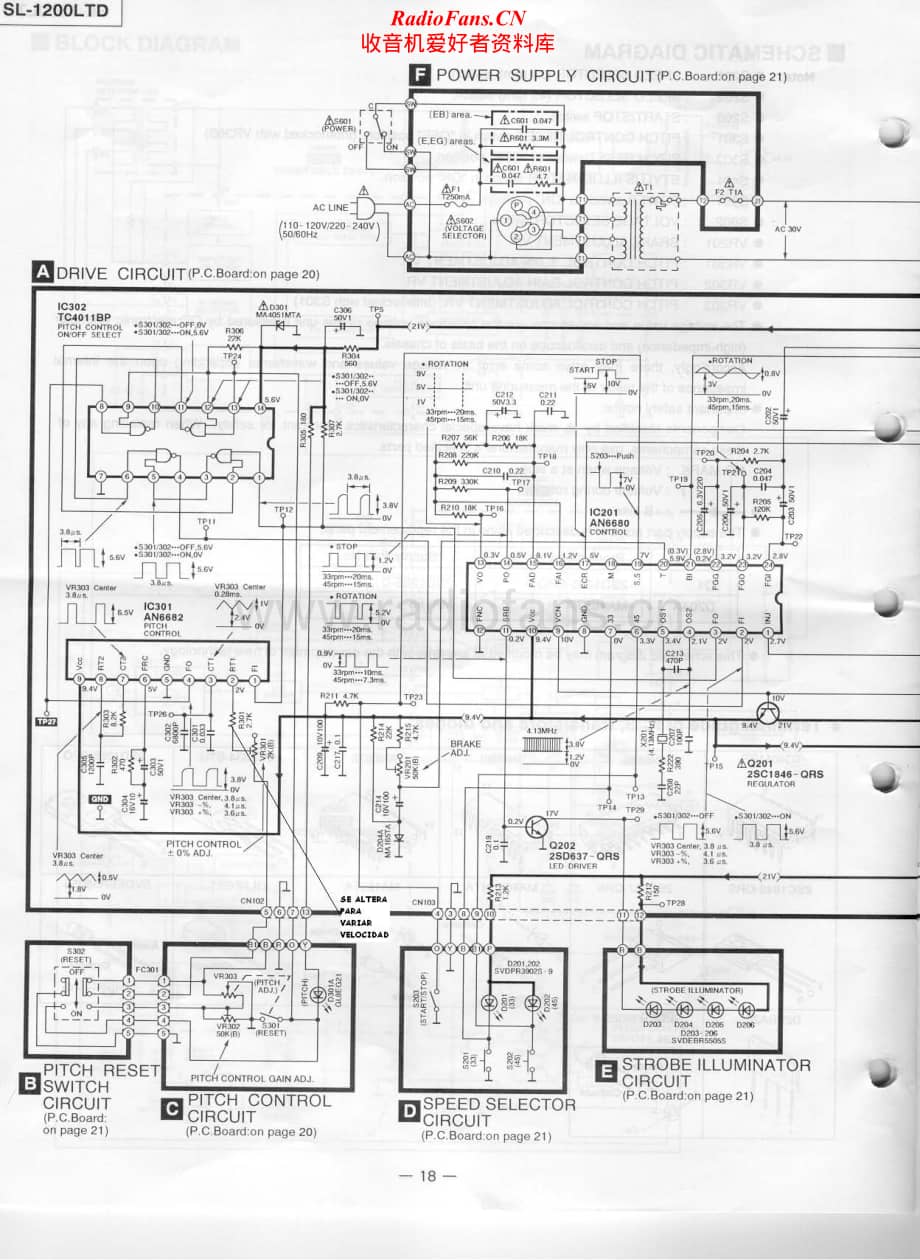Technics-SL-1200_Mk2-Schematics电路原理图.pdf_第1页