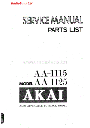 Akai-AA1125-rec-sm维修电路图 手册.pdf