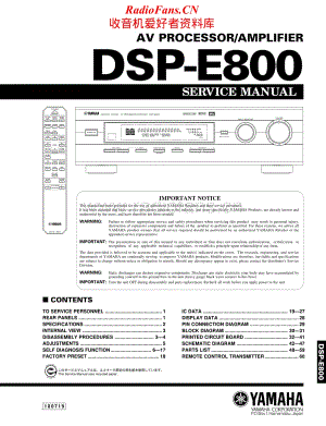 Yamaha-DSPE-800-Service-Manual电路原理图.pdf