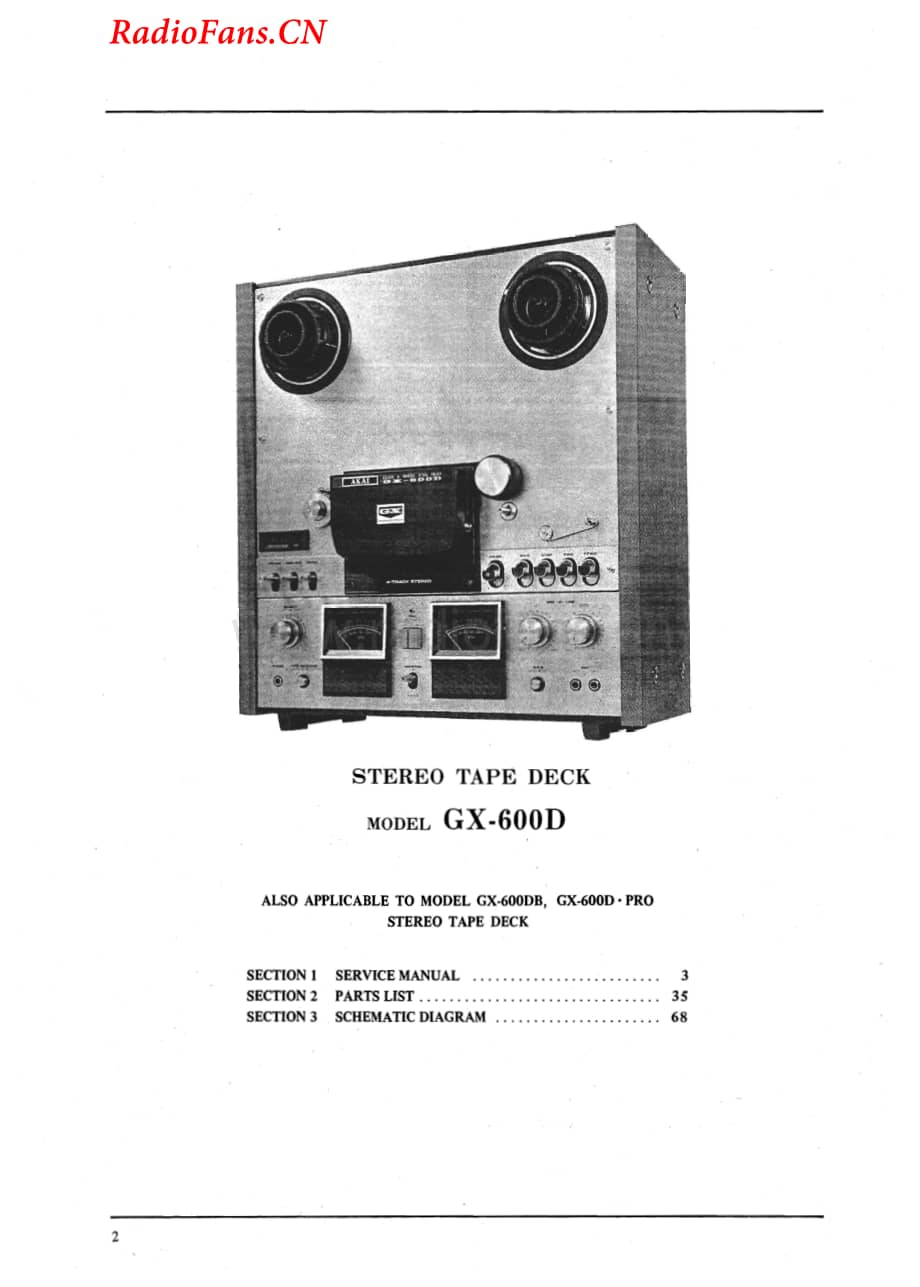Akai-GX600D-tape-sm维修电路图 手册.pdf_第3页