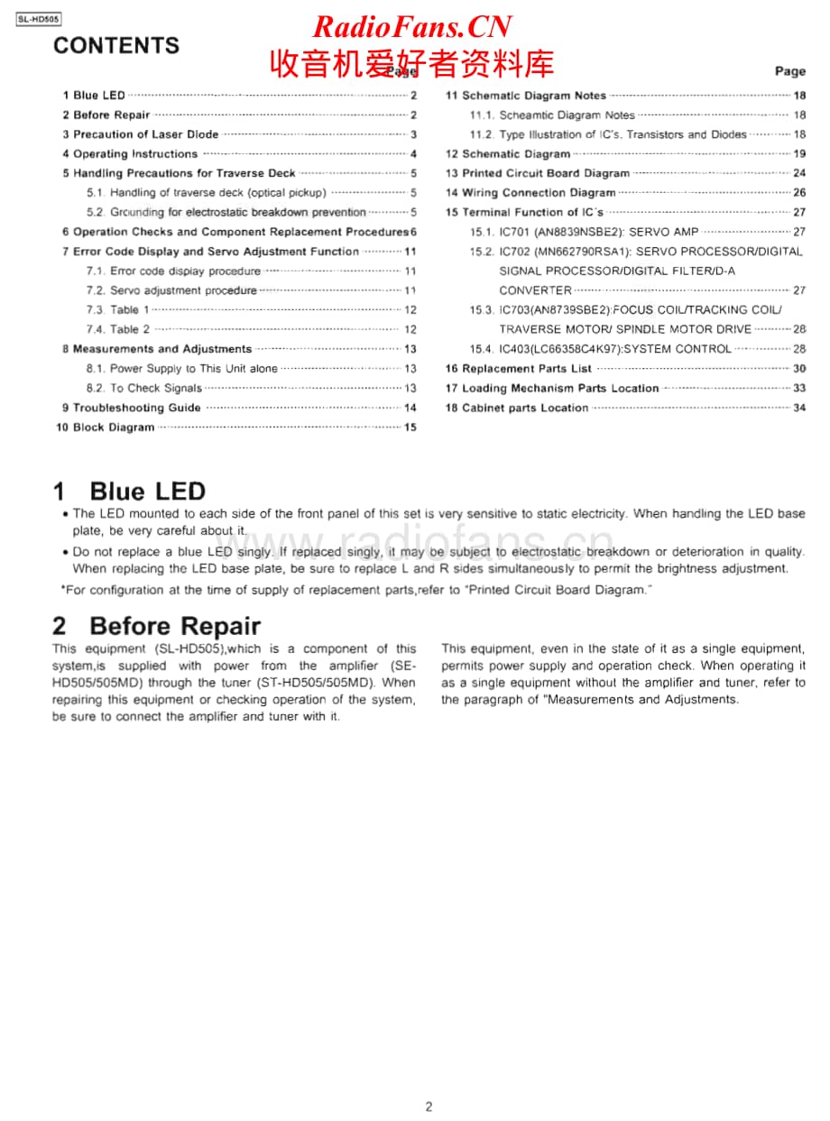Technics-SLHD-505-Service-Manual电路原理图.pdf_第2页