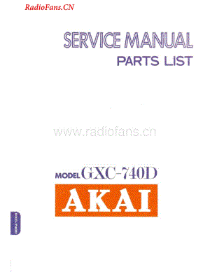Akai-GXC740D-tape-sm维修电路图 手册.pdf
