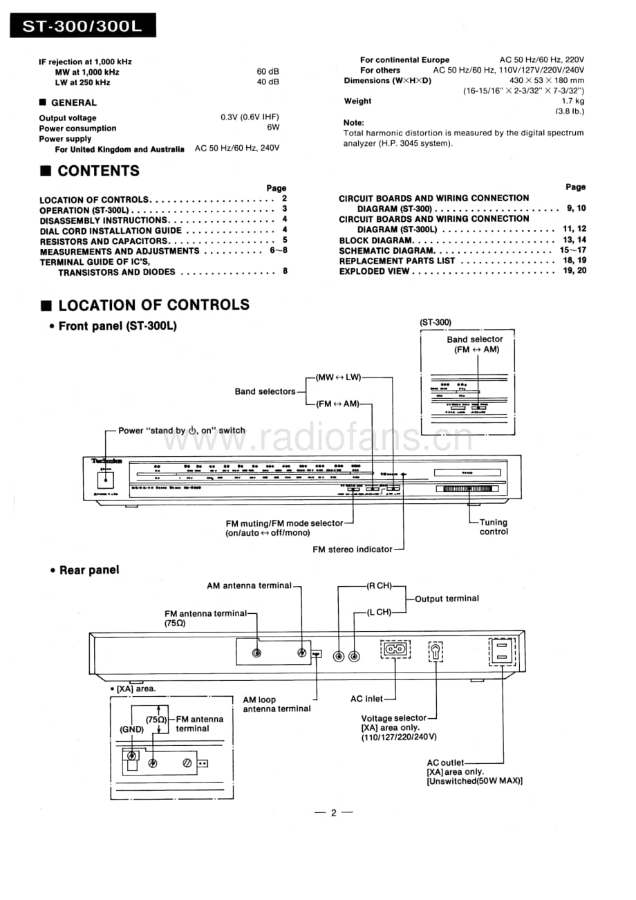 Technics-ST-300-L-Service-Manual电路原理图.pdf_第2页