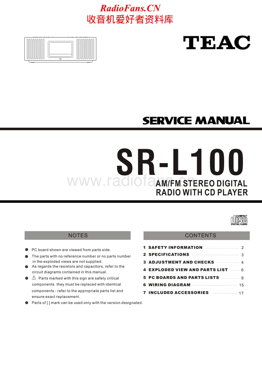 Teac-SR-L100-Service-Manual电路原理图.pdf_第1页