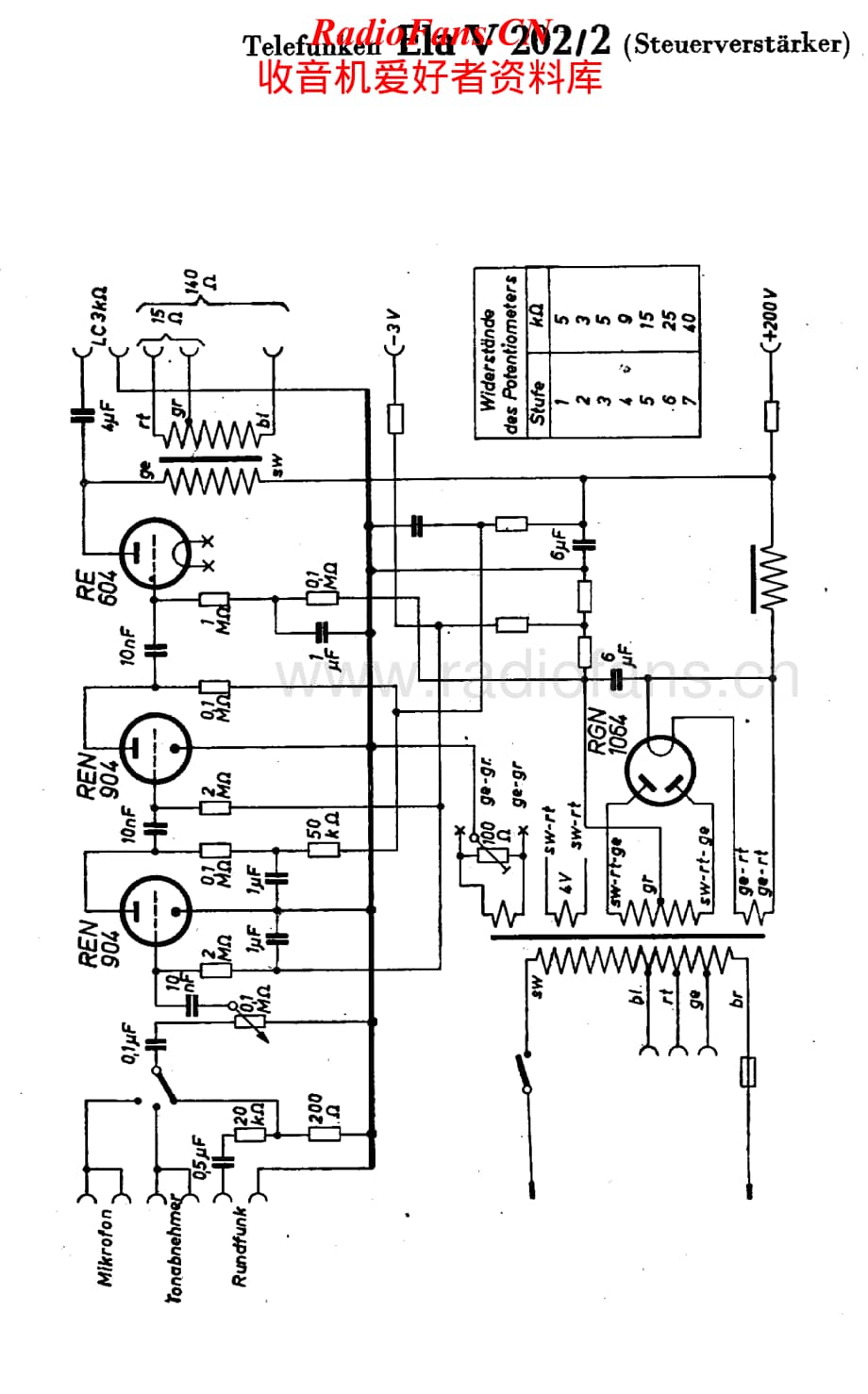 Telefunken-Ela-V202-2-Schematic电路原理图.pdf_第1页