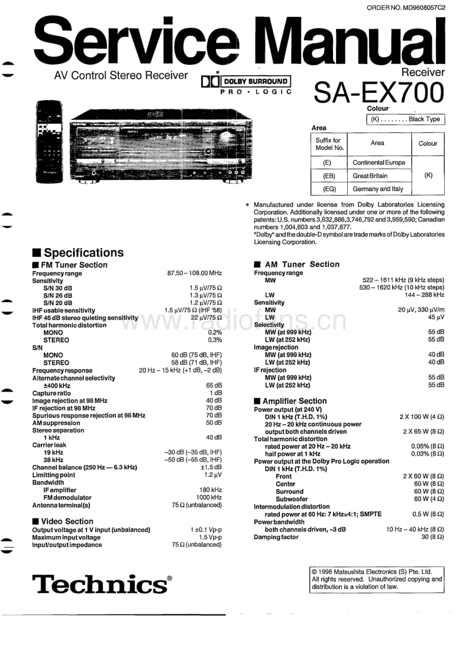Technics-SAEX-700-Service-Manual电路原理图.pdf_第1页