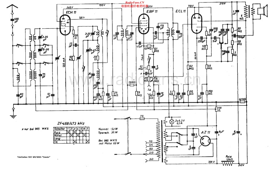 Telefunken-WKS-Condor-965-WK-Schematic电路原理图.pdf_第1页