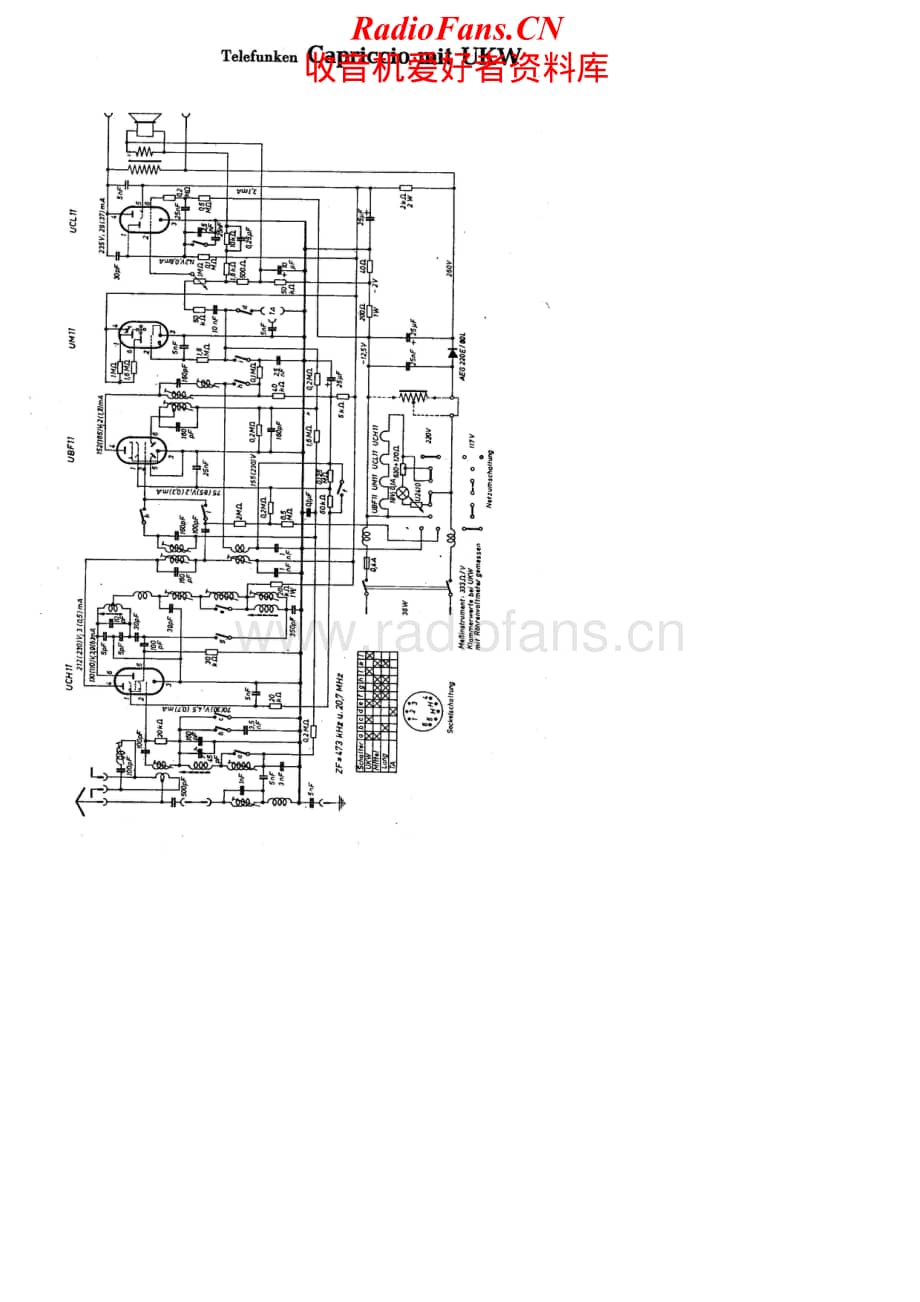 Telefunken-Capriccio-Mit-UKW-Schematic电路原理图.pdf_第1页