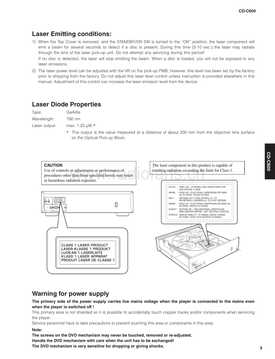 Yamaha-CDC-600-Service-Manual电路原理图.pdf_第3页