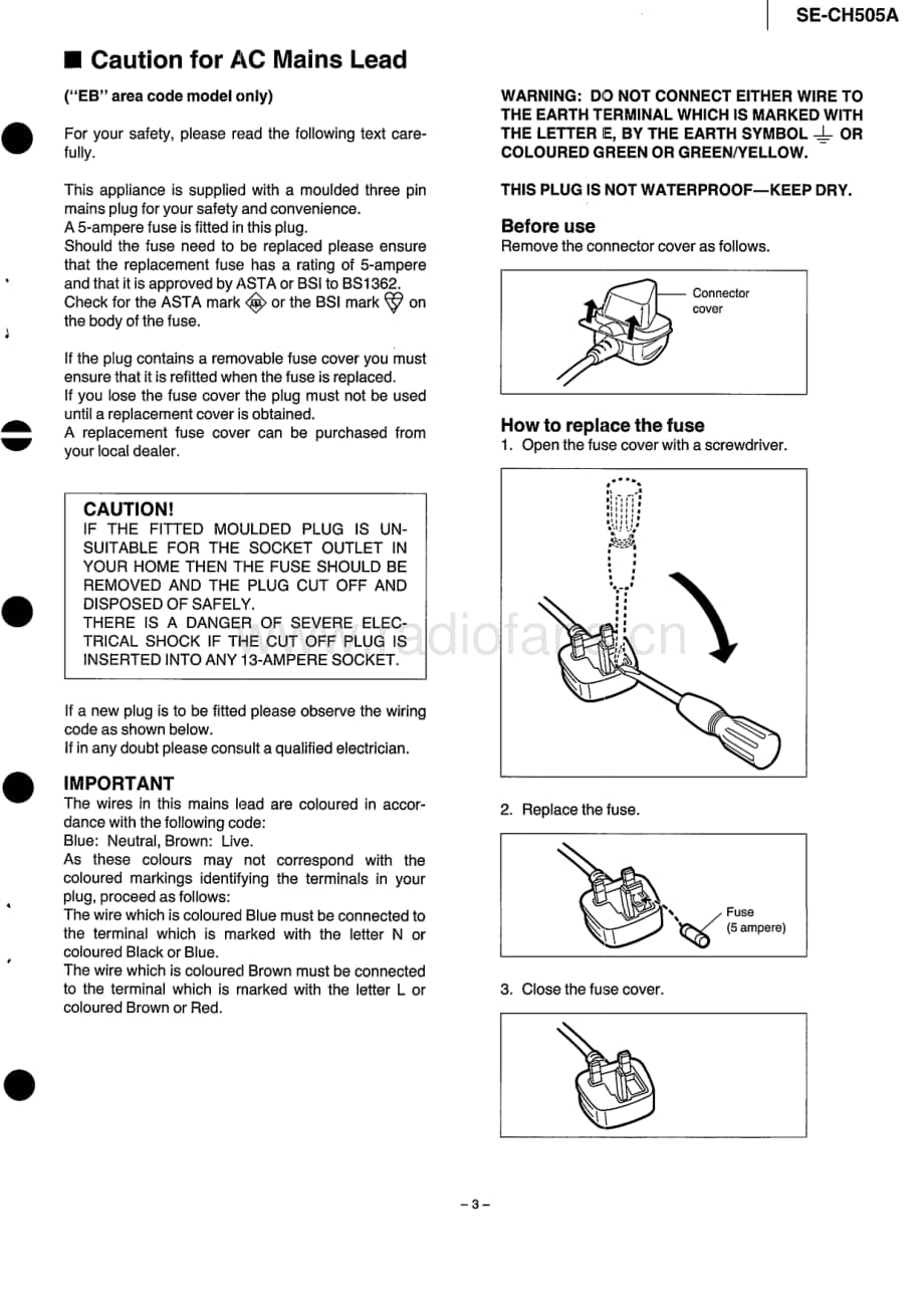 Technics-SECH-505-A-Service-Manual电路原理图.pdf_第3页