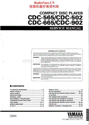 Yamaha-CDC-502-Service-Manual电路原理图.pdf