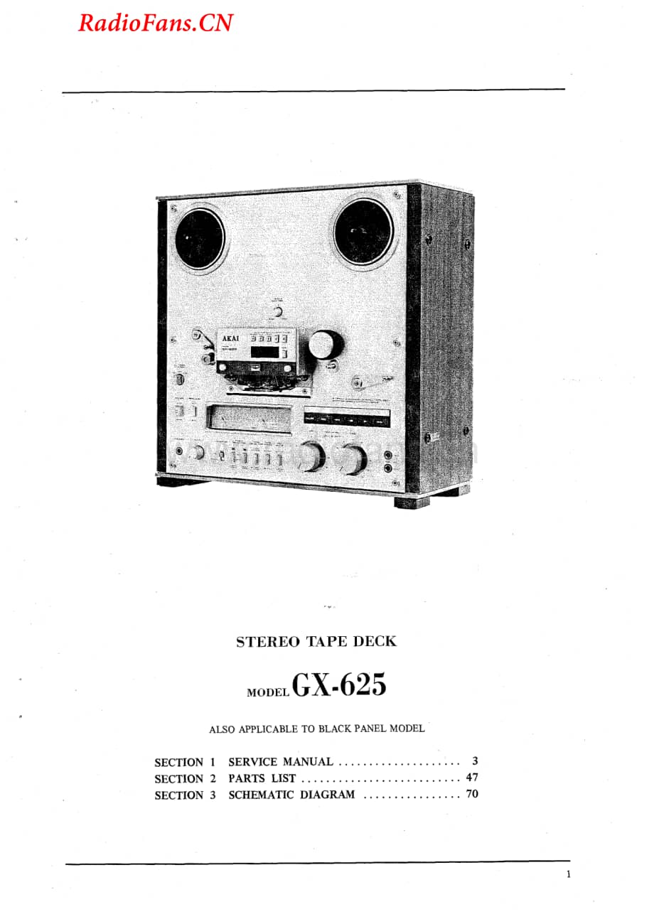 Akai-GX625-tape-sm维修电路图 手册.pdf_第2页