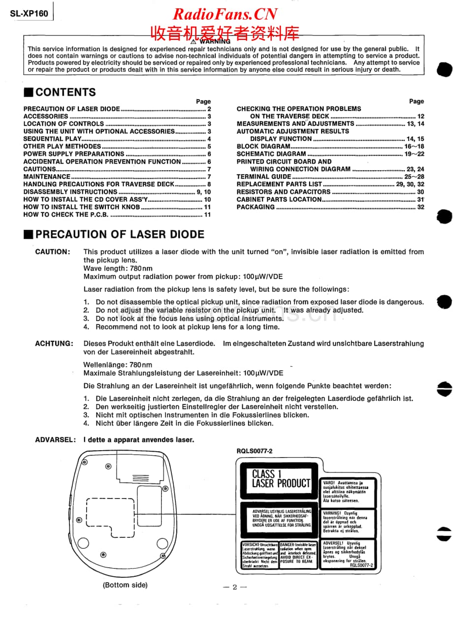 Technics-SLXP-160-Service-Manual电路原理图.pdf_第2页