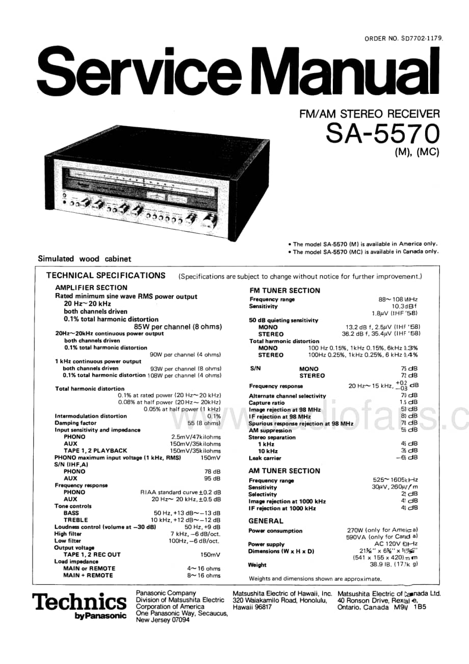 Technics-SA-5570-Service-Manual电路原理图.pdf_第1页