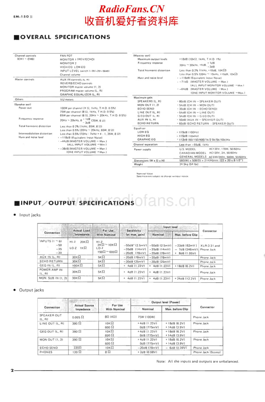 Yamaha-EM-150-Mk2-Service-Manual电路原理图.pdf_第2页