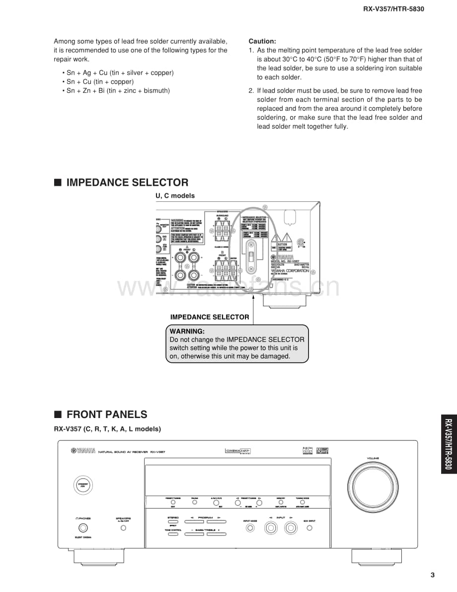 Yamaha-RXV-357-Service-Manual电路原理图.pdf_第3页