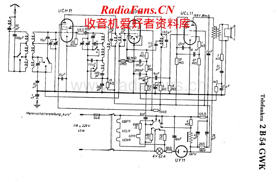 Telefunken-2B-54-GWK-Schematic电路原理图.pdf_第1页
