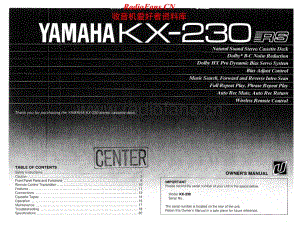 Yamaha-KX-230-Owners-Manual电路原理图.pdf