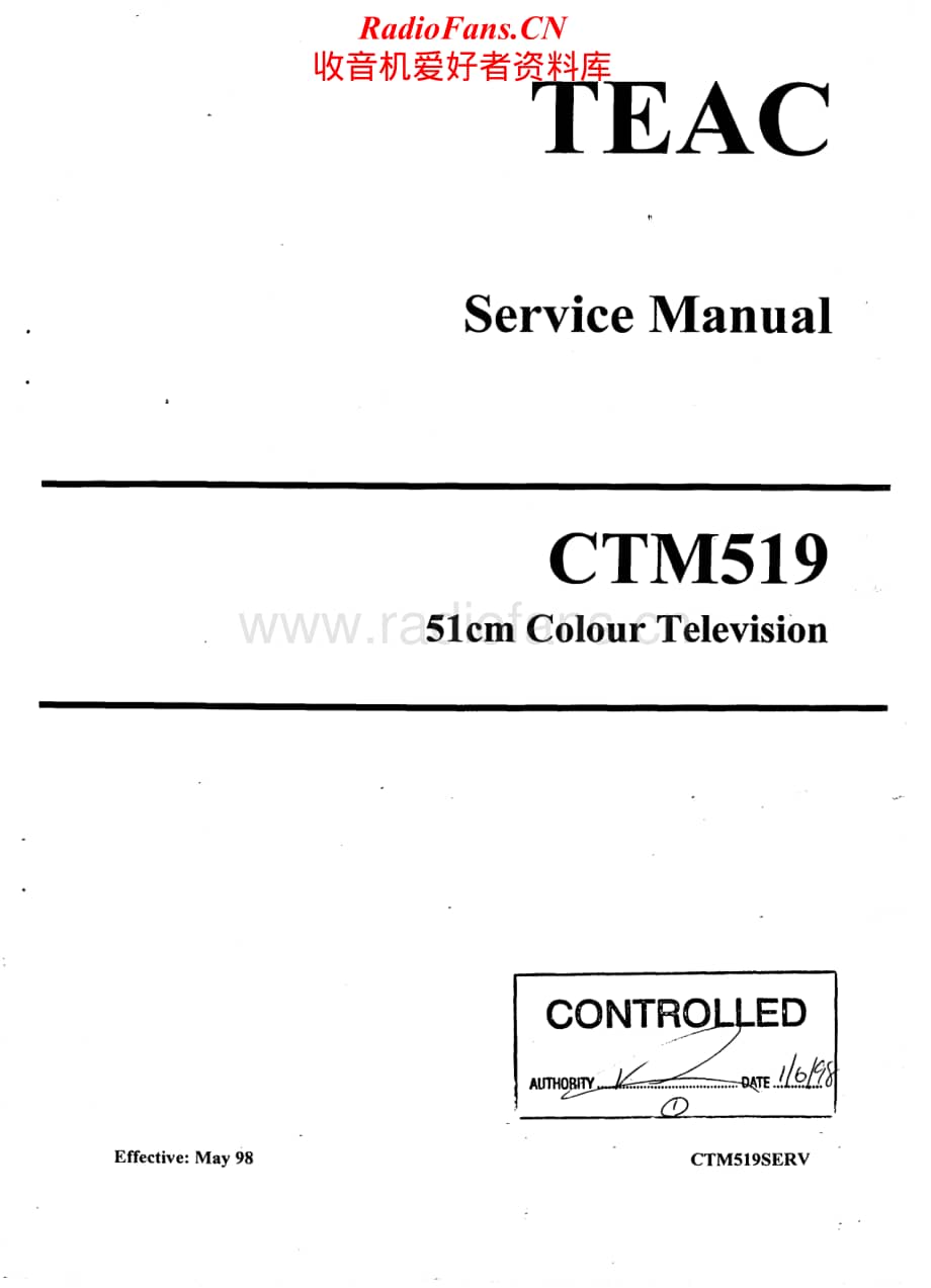 Teac-CT-M519-Service-Manual电路原理图.pdf_第1页