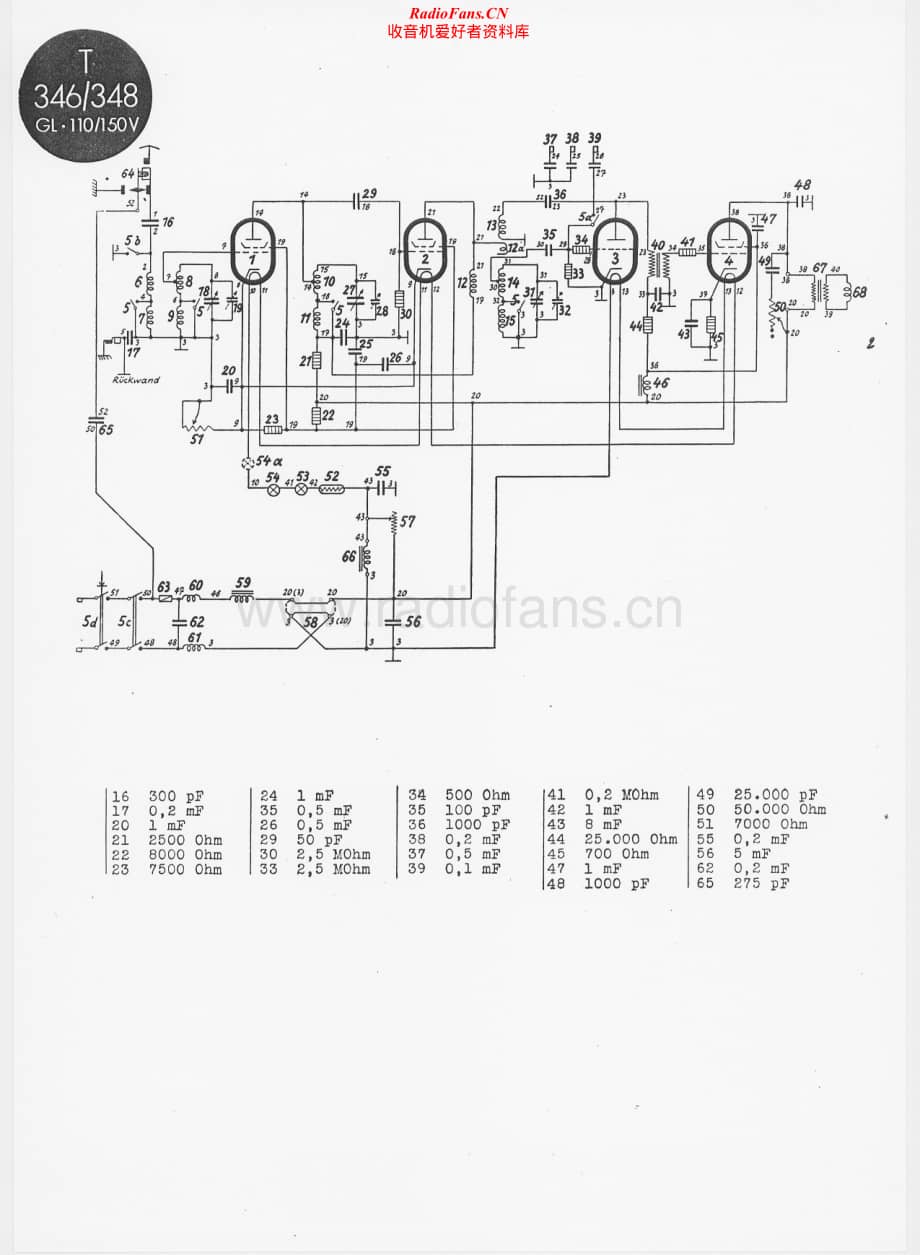 Telefunken-348-GL-110-150V-Schematic电路原理图.pdf_第1页