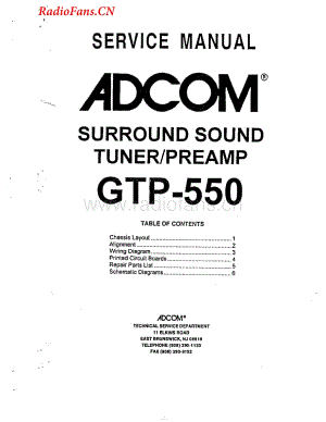 Adcom-GTP550-pre-sm维修电路图 手册.pdf