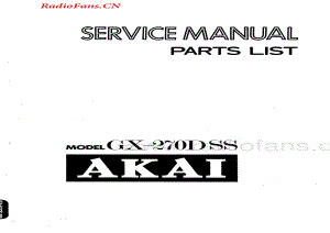 Akai-GX270DSS-tape-sm维修电路图 手册.pdf