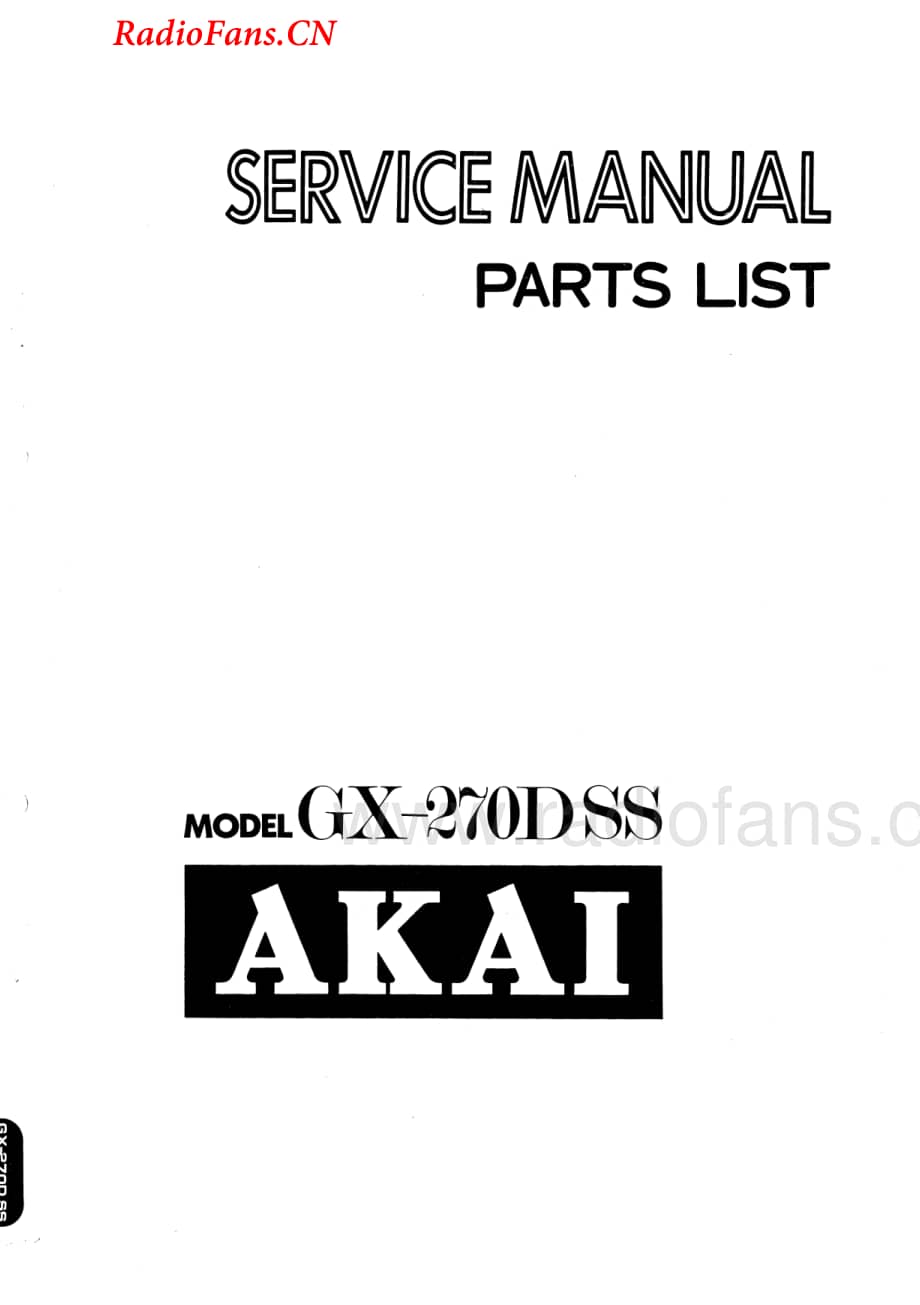 Akai-GX270DSS-tape-sm维修电路图 手册.pdf_第1页