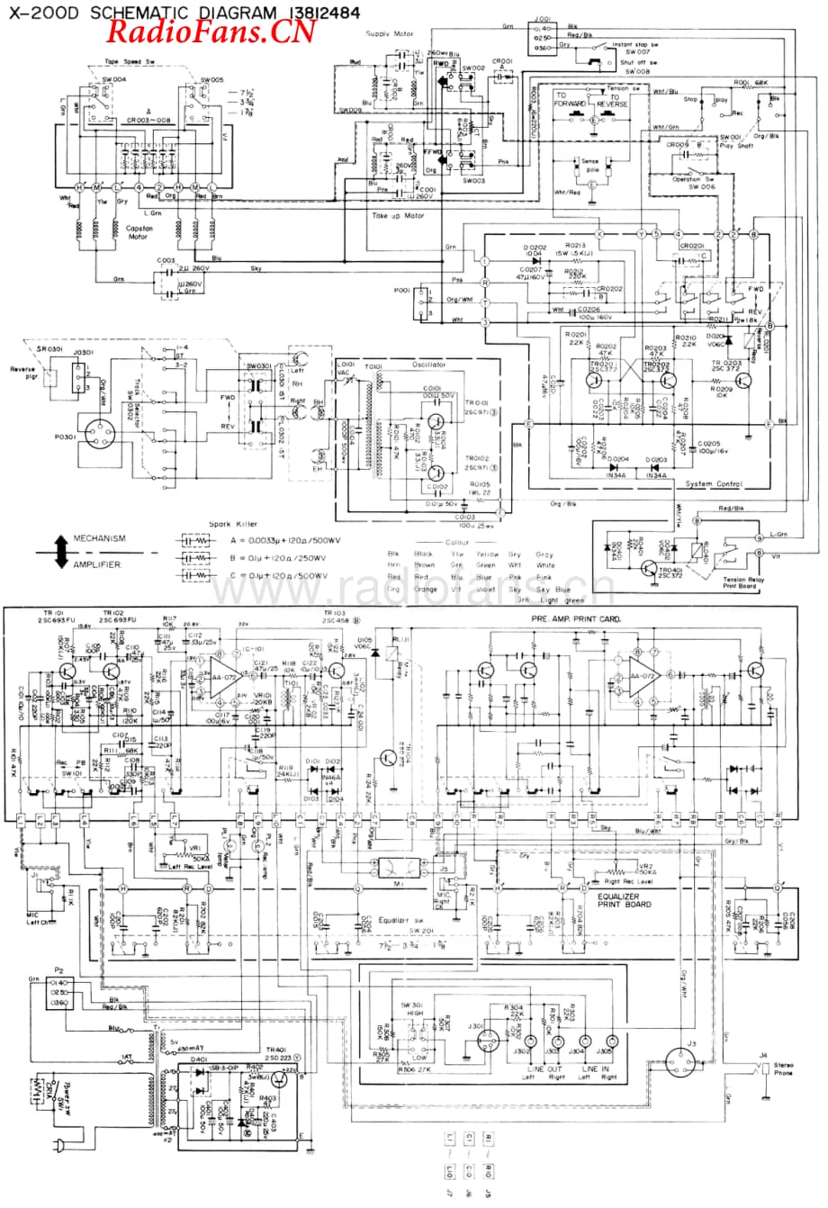 Akai-X200D-tape-sch2维修电路图 手册.pdf_第1页