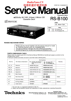 Technics-RSB-100-Service-Manual电路原理图.pdf