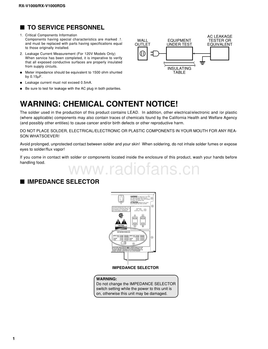 Yamaha-RXV-1000-Service-Manual电路原理图.pdf_第2页