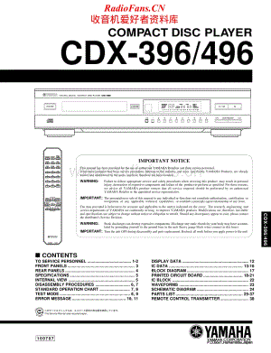 Yamaha-CDX-496-Service-Manual电路原理图.pdf