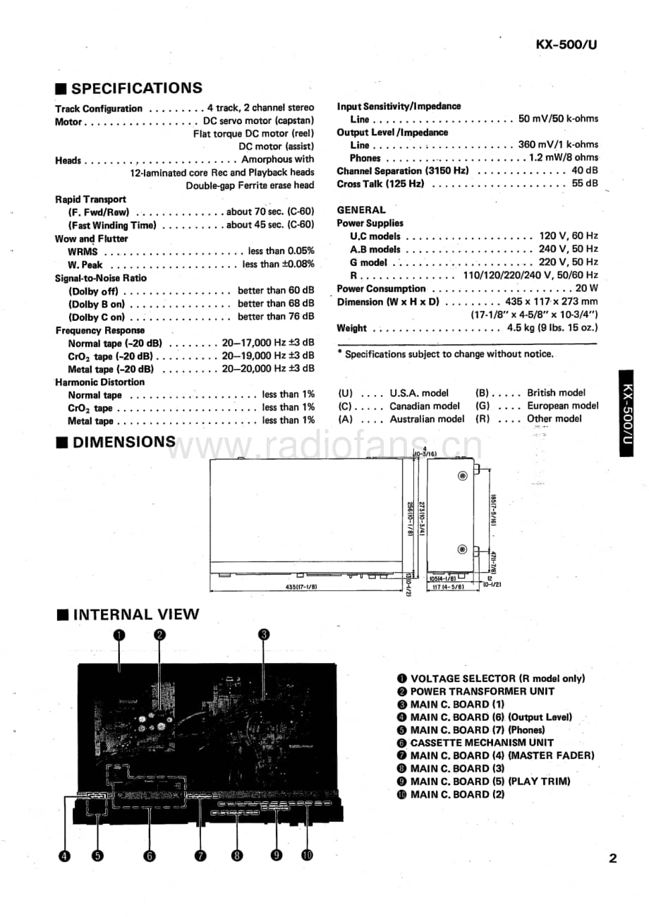 Yamaha-KX-500-U-Service-Manual电路原理图.pdf_第3页