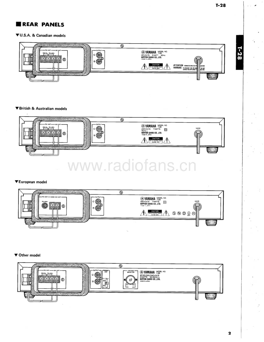 Yamaha-T-28-Service-Manual电路原理图.pdf_第3页