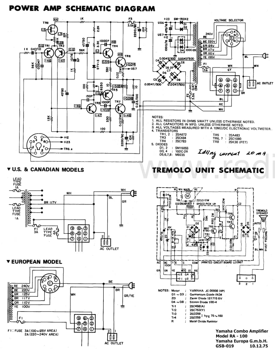 Yamaha-RA-100-Schematic电路原理图.pdf_第2页