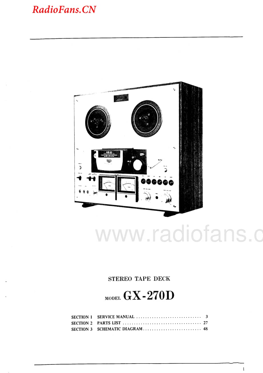 Akai-GX270D-tape-sm维修电路图 手册.pdf_第2页