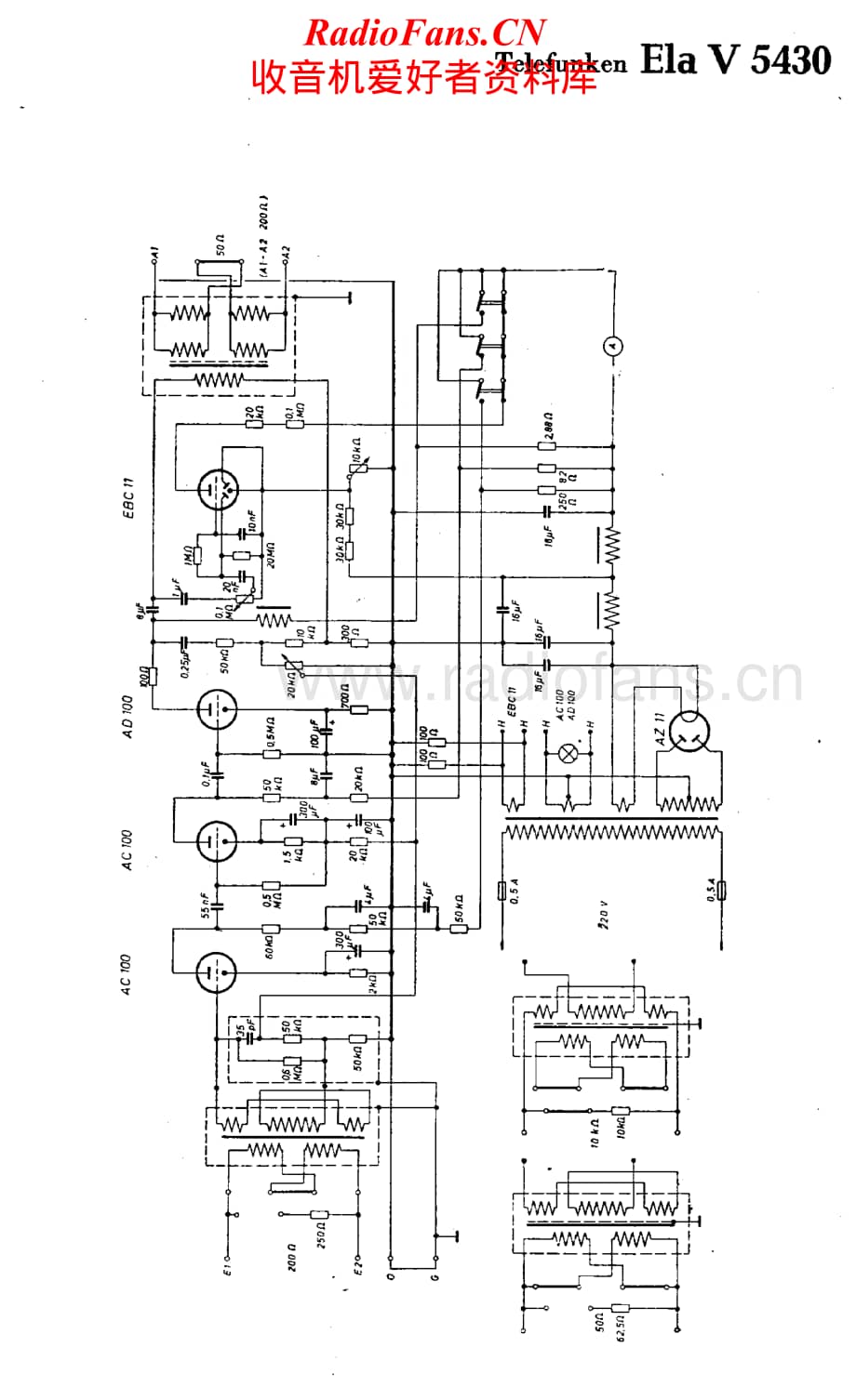 Telefunken-Ela-V5430-Schematic电路原理图.pdf_第1页