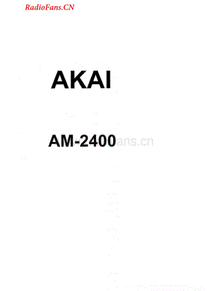 Akai-AM2400-int-sch维修电路图 手册.pdf