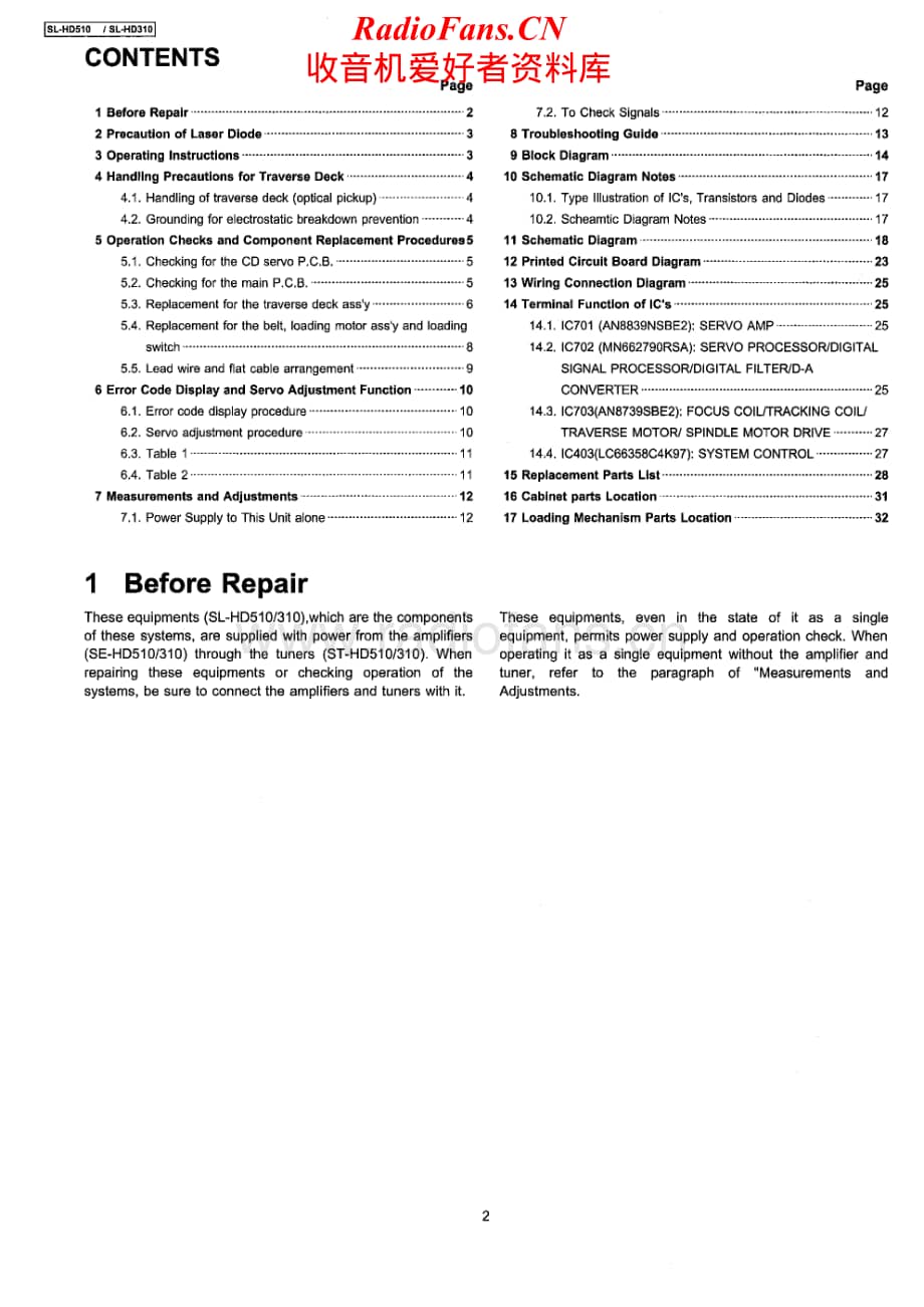 Technics-SLHD-310-Service-Manual电路原理图.pdf_第2页