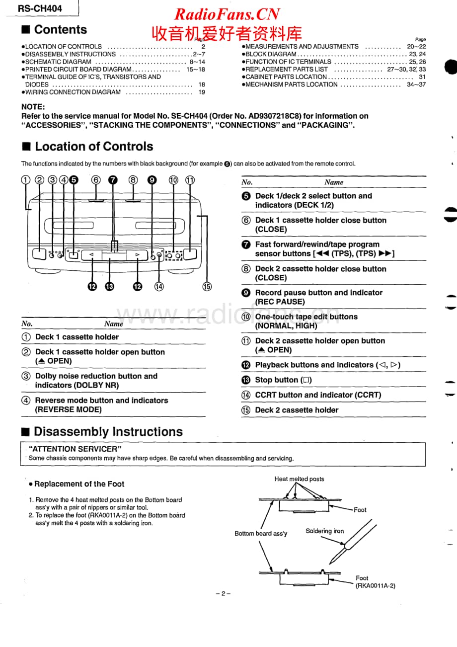 Technics-RSCH-404-Service-Manual电路原理图.pdf_第2页