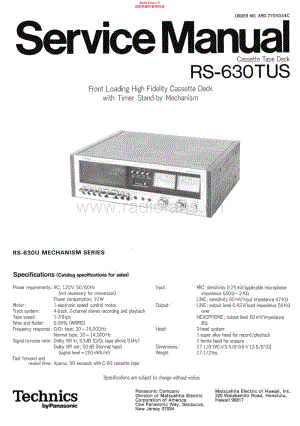 Technics-RS-630-TUS-Service-Manual电路原理图.pdf