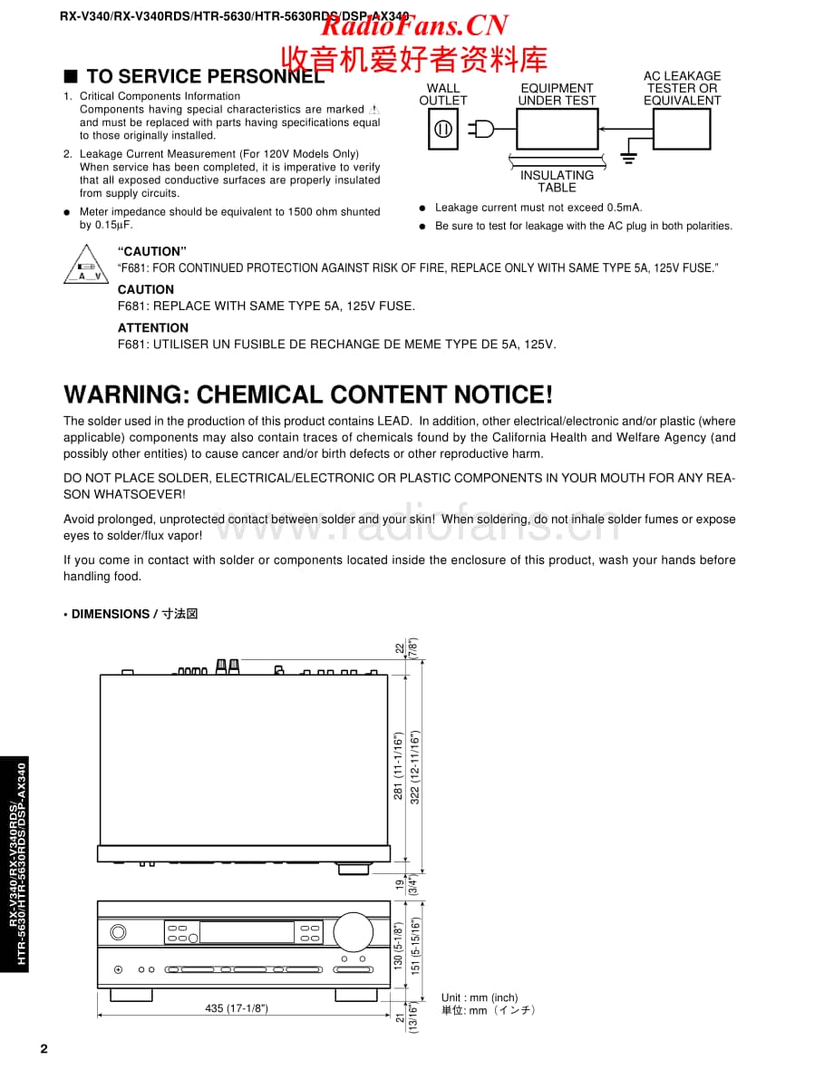 Yamaha-HTR-5630-5630-RDS-Service-Manual电路原理图.pdf_第2页