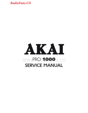 Akai-PRO1000-tape-sm维修电路图 手册.pdf