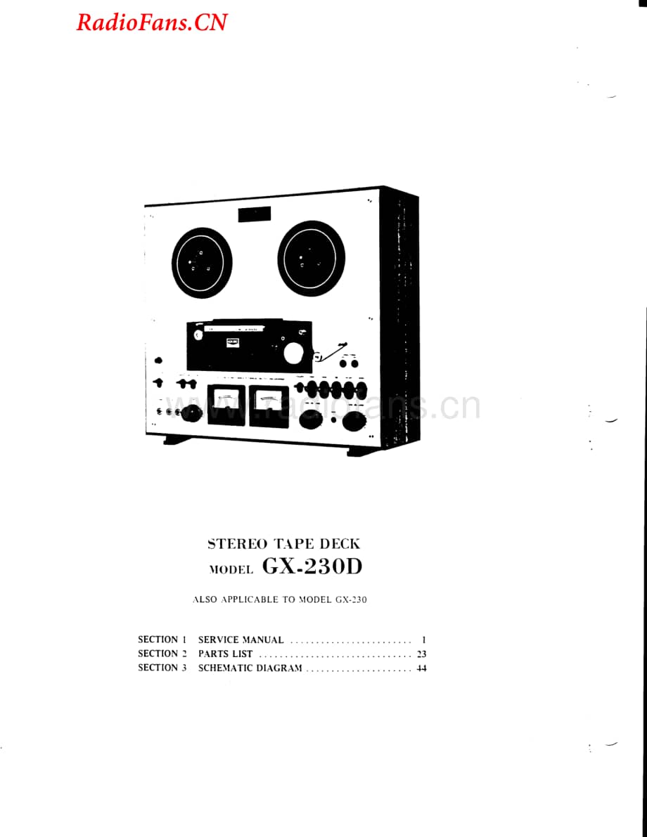 Akai-GX230D-tape-sm维修电路图 手册.pdf_第2页